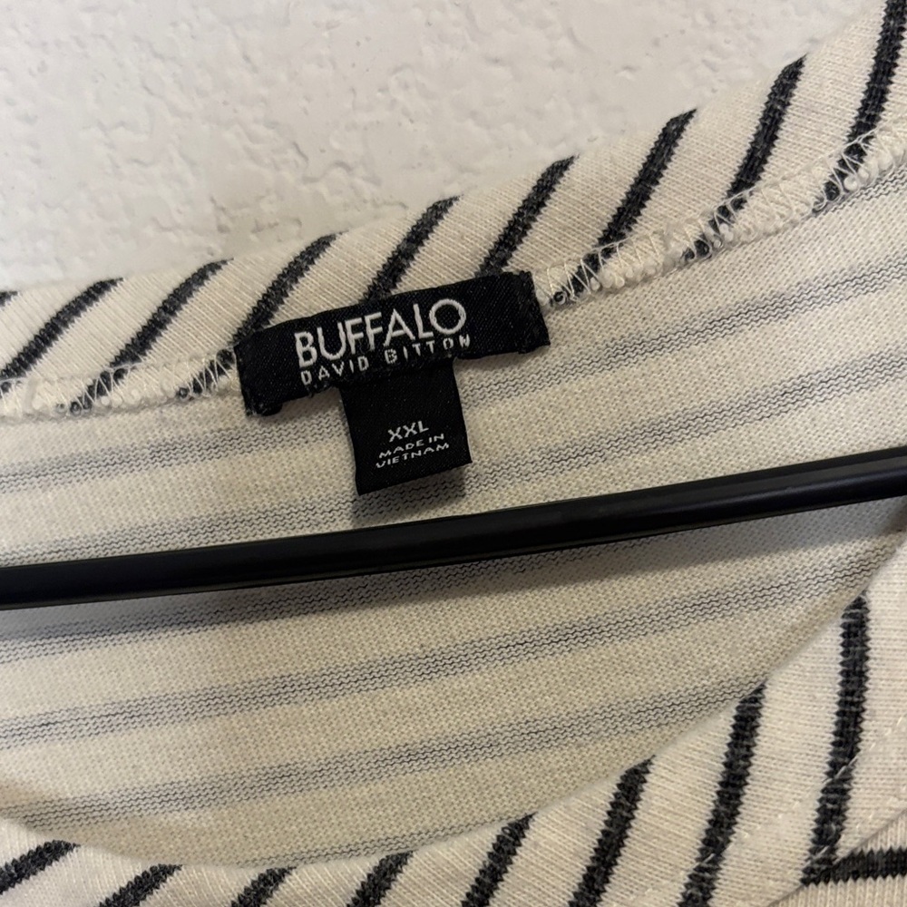Buffalo David Bitton gray and White Striped Mini Dress - Picture 2 of 6